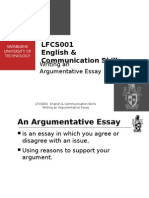 Writing An Argumentative Essay