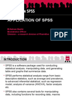 Application of SPSS