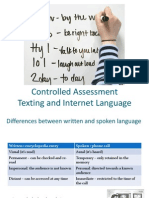 Texting and Internet Language