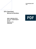 1995 EPA Superfund Record of Decision For Residential Cleanup in West Dallas