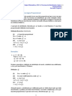 Teorema Da Substituição Lógica Proposicional