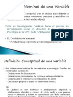 Definición Conceptual y Operacional de Una Variable