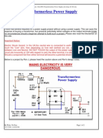 Transformerless Power Supply - Inverting AC DC