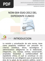 Nom 004-Ssa3-2012 Del Expediente Clinico