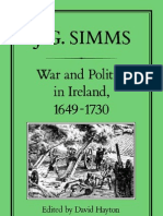 War and Polotics in Ireland 1649 - 1730