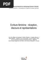 Écriture Féminine: Réception, Discours Et Représentations