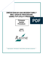 Radyne DMD50 Firmware Installation Instructions