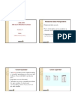 Relational Data Manipulation: CXB 3104 Advanced Database Systems