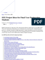 EEE Projects For Final Year Engineering Students - EEE Project Ideas