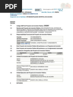 Codigo Snip Mejoramiento Del Sistema de Agua Potable y Red de Alcantarillado