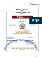 Fanancial Analysis F Icici Bank