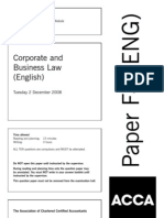 Corporate and Business Law (English) : Tuesday 2 December 2008