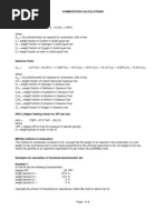 Combustion Calculations