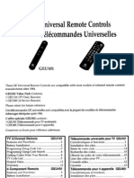 Manual Remote GEU401 Control