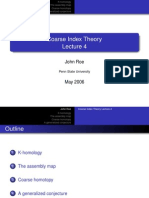 Coarse Index Theory: John Roe