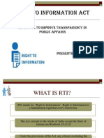 Right To Information Act: As A Tool To Improve Transparency in Public Affairs