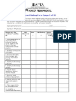 Applicant Rating Form (Page 1 of 2)