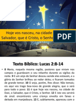 Hoje Vos Nasceu, Na Cidade de Davi, o Salvador, Que É Cristo, o Senhor (LC 2:8-14)