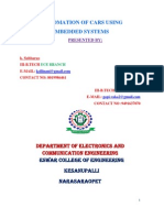 Automation of Cars Using Embedded Systems: Department of Electronics and Communication Engineering