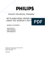 Philips Technical Training BP Plasma Panel Repair Guide Using The Version 4 PDP Panel