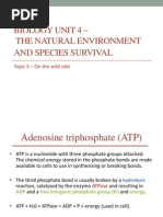 Biology Unit 4 - The Natural Environment and Species Survival