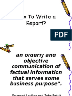 How To Write A Report?