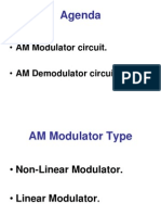 Agenda: - AM Modulator Circuit. - AM Demodulator Circuit