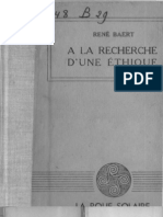 René Baert, A La Recherche D'une Ethique