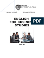 English For Business Studies: Universitatea Constantin Brâncoveanu" Din Pite) Ti