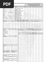 Rolemaster Express Double-Sided Character Sheet (English)