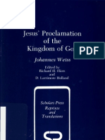 1892 - Johannes Weiss - Jesus' Proclamation of The Kingdom of God