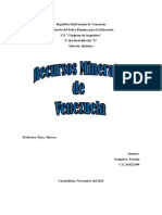 Recursos Minerales de Venezuela