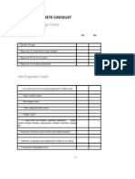 Concrete Checklist: Structural and Design Check