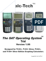 SAT Calculator Program SAT Operating System TI-83+ TI-84+ Trial Manual