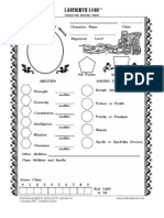 Labyrinth Lord Character Record Sheet