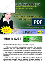 Online On-the-Job Simulation (OJS) For Medical Transcription Training