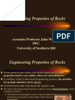 Engineering Properties of Rocks: Associate Professor John Worden DEC University of Southern QLD