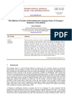 The Influence of Gender in Determining The Language Choice of Teenagers: Sundanese Versus Bahasa