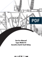 Service Manual Type MCSU 01 Sensitive Earth Fault Relay