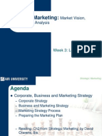 Strategic Marketing - Lecture 5 Market Vision, Structure and Analysis