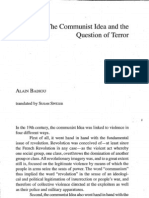 Alain Badiou - The Communist Idea and The Question of Terror