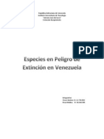 Especies en Peligro de Extinción Word PDF