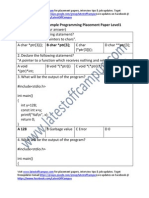 GlobalLogic Sample Programming Placement Paper Level1