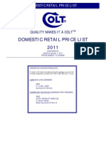 Colt 2011 Retail Price List