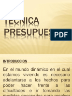 Técnica Presupuestal