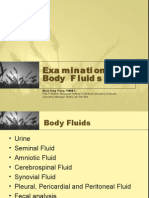 Examination of Body Fluids (Urinalysis)