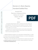 Algebraic Structure of A Master Equation With Generalized Lindblad Form