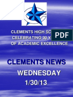 Clements High School Celebrating 30 Years of Academic Excellence