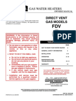 FDV Direct Vent Owners Manual