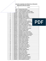 Relación de Aspirantes Aceptados Al Proceso de Maestría 2013